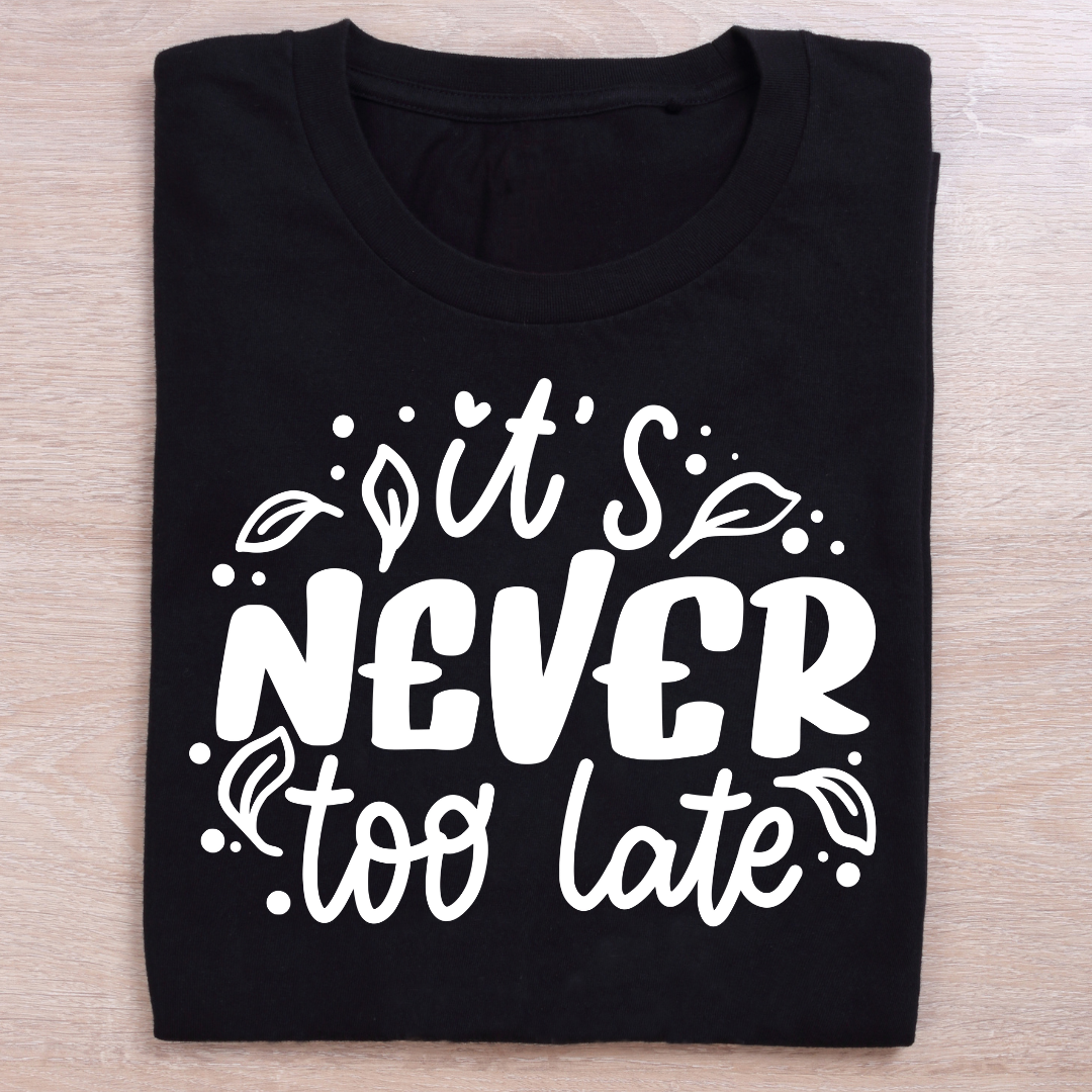 It's Never Too Late | Black, Navy Blue
