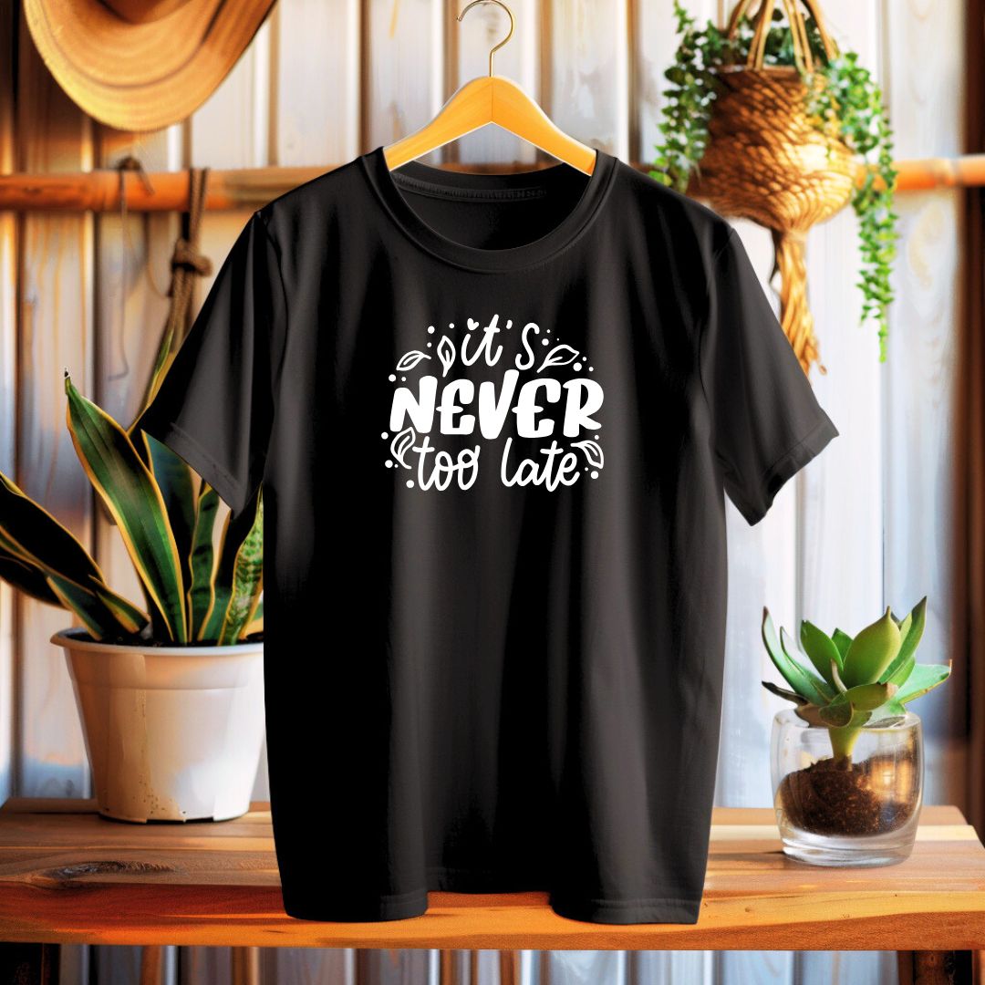 It's Never Too Late | Black, Navy Blue