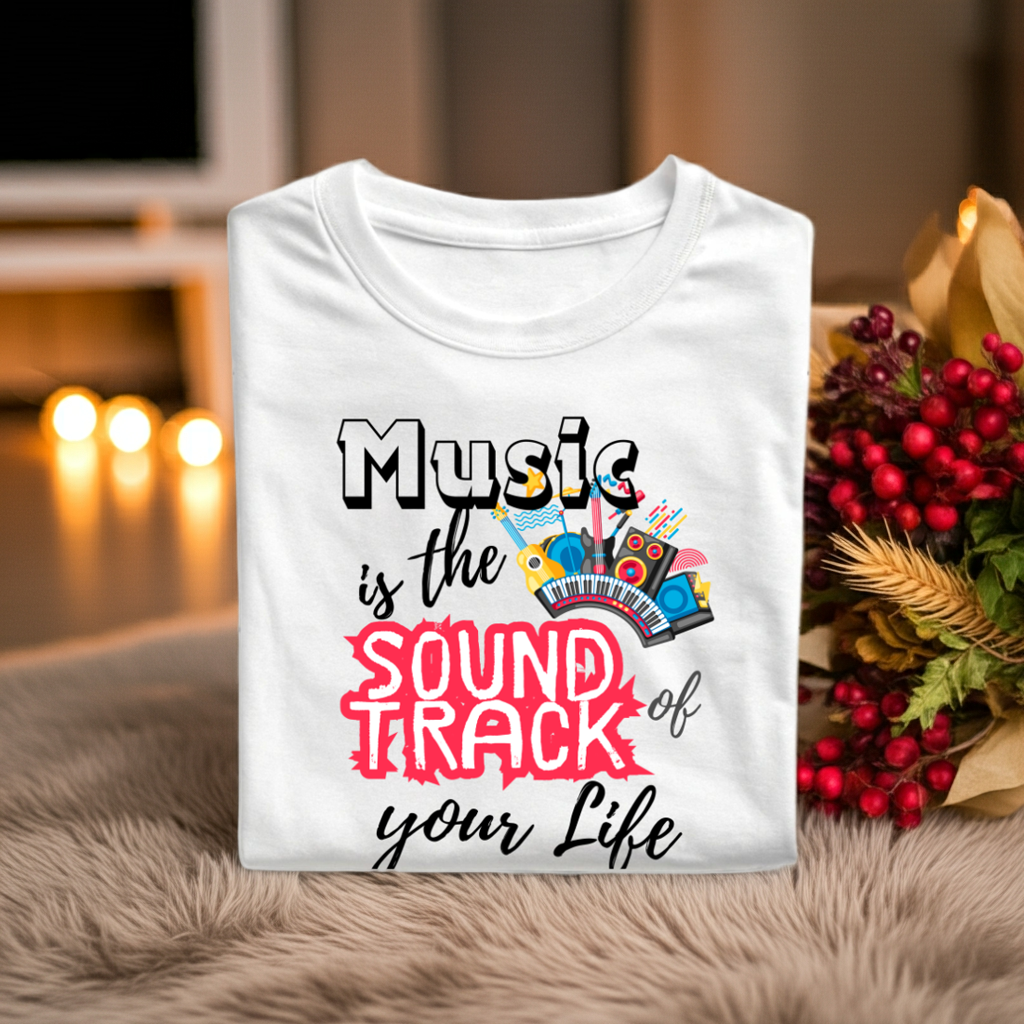 Music The Sound Track | Unisex Classic Crew T-Shirt | White