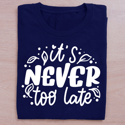 It's Never Too Late | Black, Navy Blue