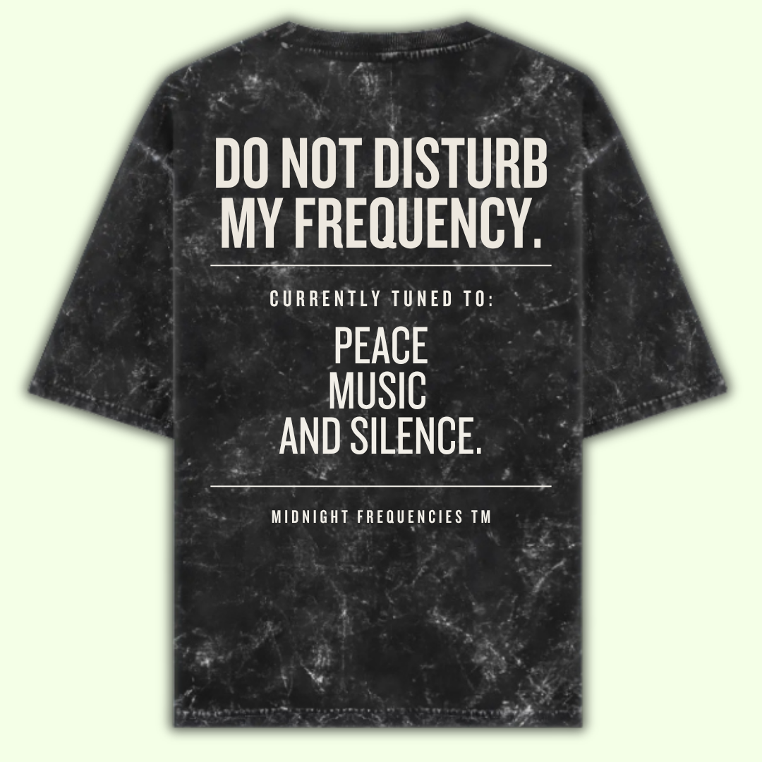 Do Not Disturb Acid Washed Oversized T-Shirt