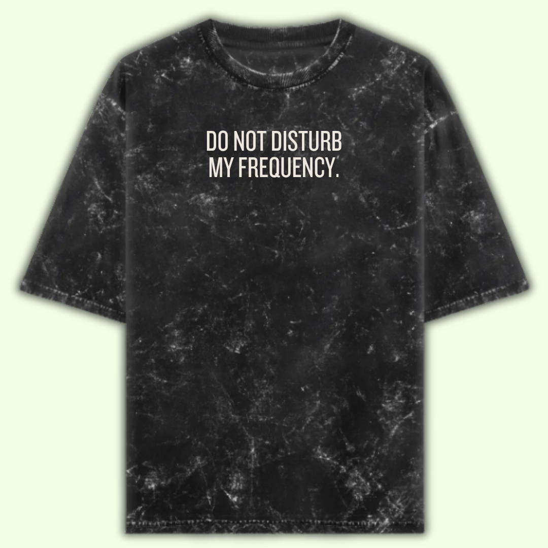 Do Not Disturb Acid Washed Oversized T-Shirt