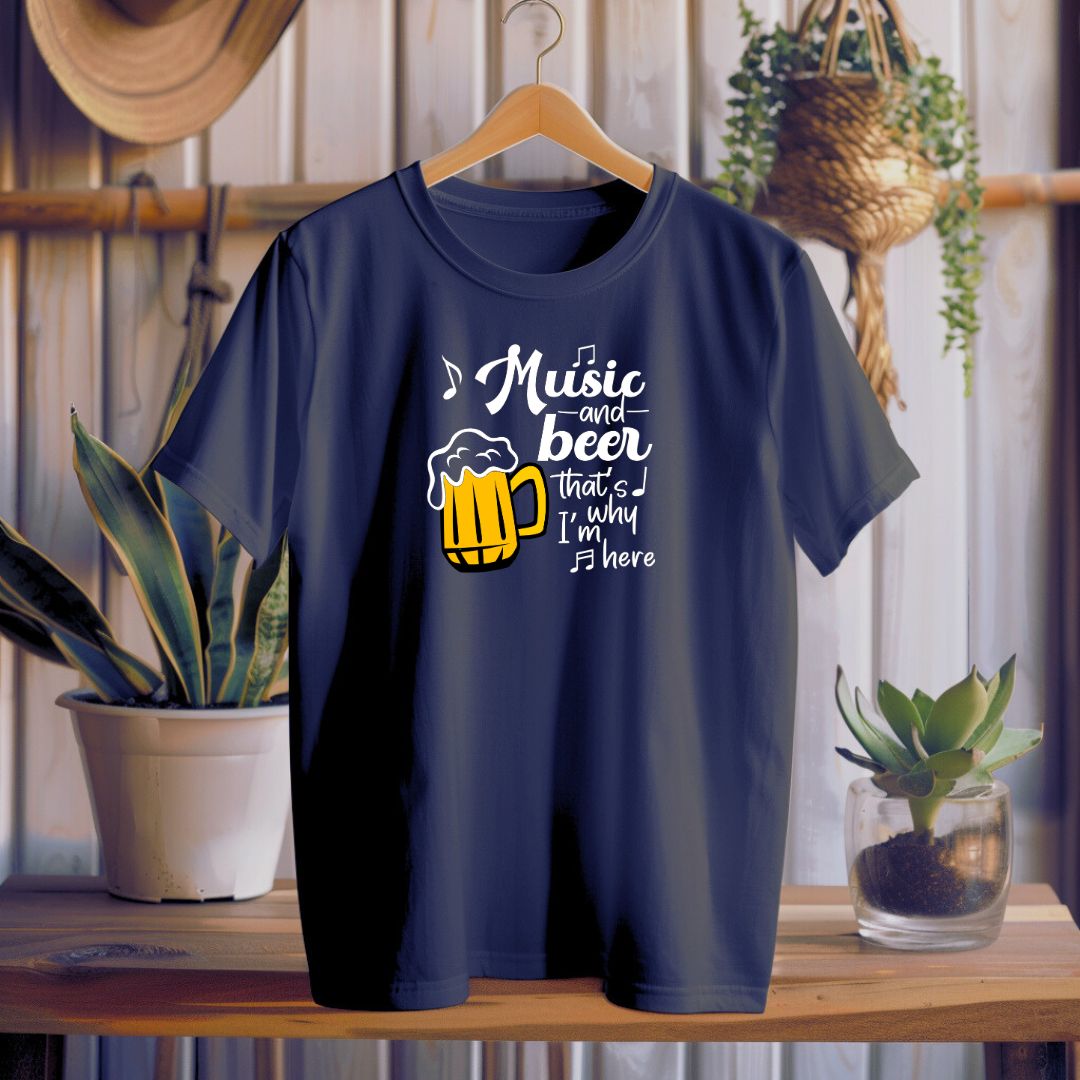 Music And Beer Navy Blue