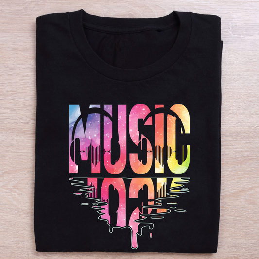 Music Reflects | Unisex Classic Crew T-Shirt | Black