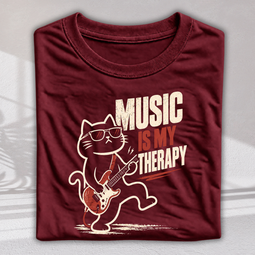 Music My Therapy Unisex Classic Crew T-Shirt