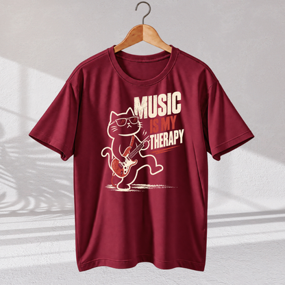 Music My Therapy Unisex Classic Crew T-Shirt