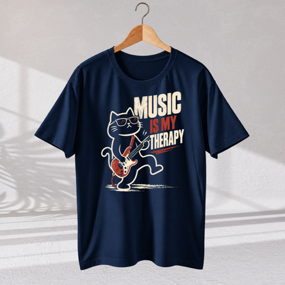 Music My Therapy Unisex Classic Crew T-Shirt