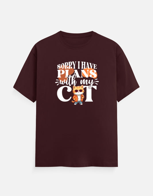 Sorry I have Plans With My Cat_Brick Red
