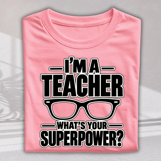 Teacher Superpower Unisex Classic Crew T-Shirt