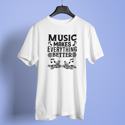 Music Makes Everything Better Black