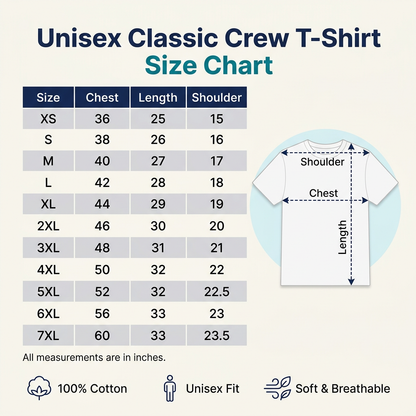 New classic crew size chart awaiting verification